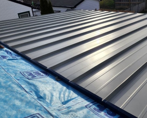 Grey Standing Seam Metal Roof Cambridge, Ontario